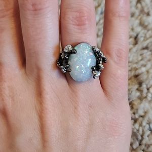 Fire opal ring